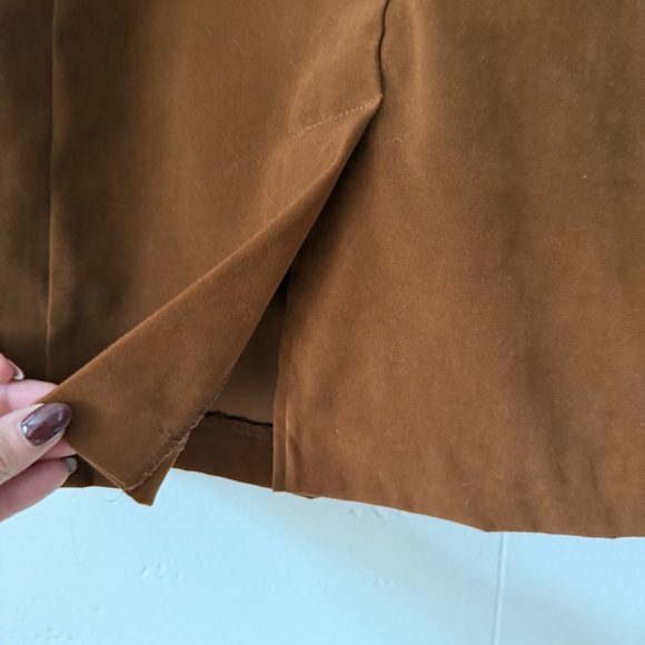 Vintage Sag Harbor | Brown Faux Suede 90s Dress | Size Medium - Picture 5 of 8